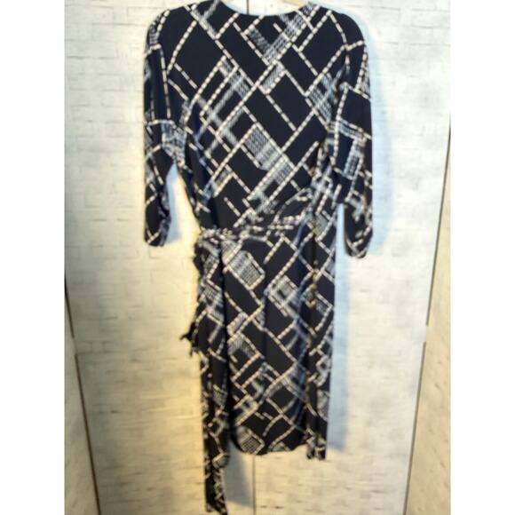 Cato est 1946 womens dress rap style plaid V-neck side tie Bohemian plus size  - Picture 1 of 11